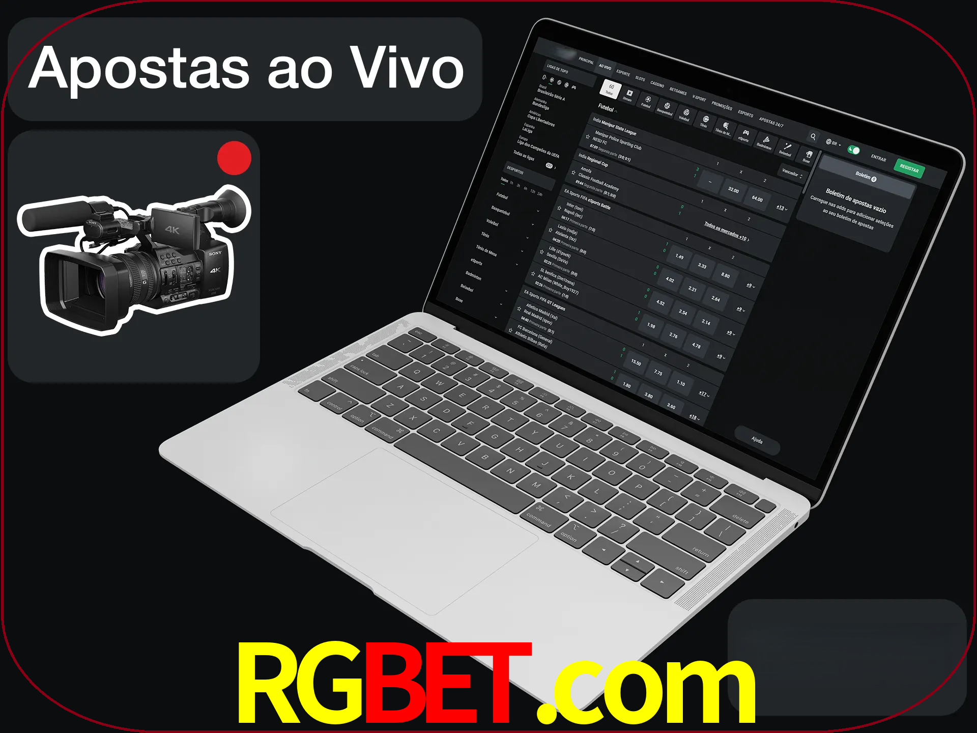 Aposte em formato ao vivo em nosso site.
